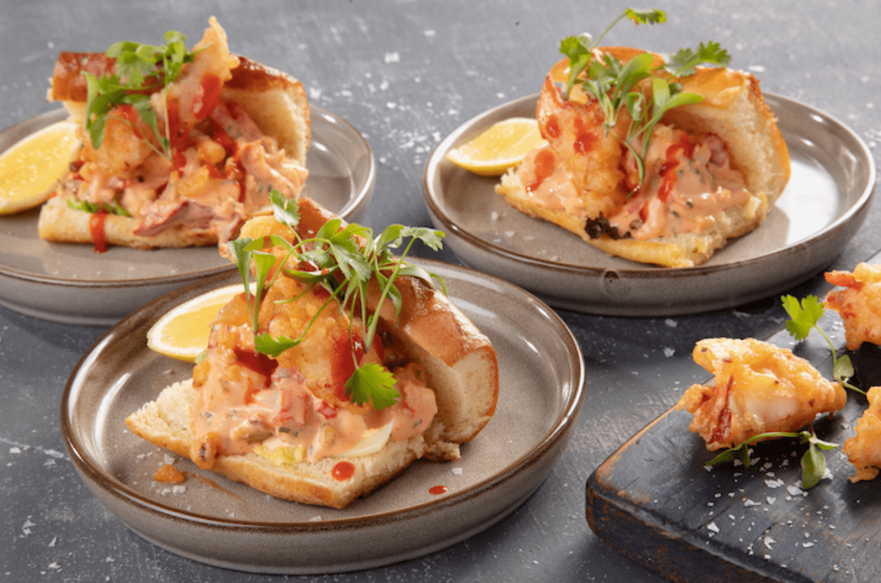 Lobster Cocktail Roll, Crispy Lobster ‘Nuggets’ In Spicy Batter, Citrus