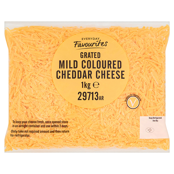 Grated Mild Coloured Cheddar Cheese