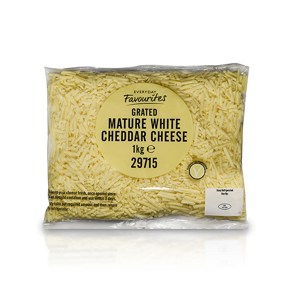 Grated Matured White Cheddar