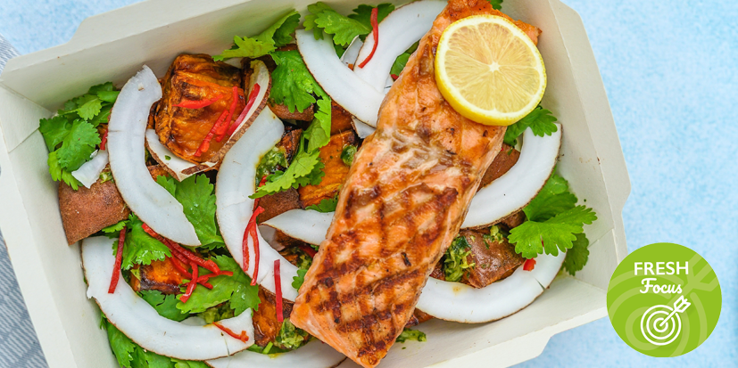 Salad in takeaway box